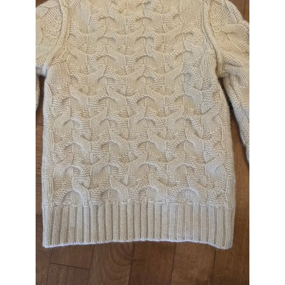 Ann Taylor pearl embellished wool and rabbit hair sweater size small P